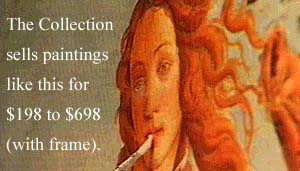 Banner: the paintings sell for $198 to $698, frames included