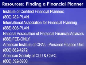 Resources: Finding a Financial Planner