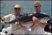 Chris Andreason takes time out for tuna fishing.