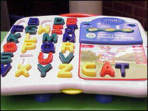 Learning toys like the LeapFrog Phonics Desk are hot this year (CNN/File)