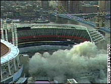Cinergy Field's demolition may have helped make the stock one of the few winners on the index in 2002.