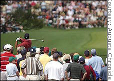 There will be fewer corporate execs and customers in the crowd at the Masters this year. Photo by Jonathan Ernst.