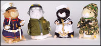 From left: Sgt. Murphy, Captain Carl, Sailor Seymore, Sgt. Scruffy.