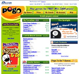 At any given time, thousands of people are playing free online games on Pogo.com