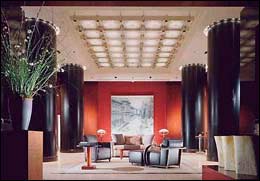 Can you feel the chi? The Feng Shui lobby of the Park Hyatt in Chicago.