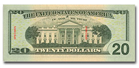 The Back of the new $20 bill.