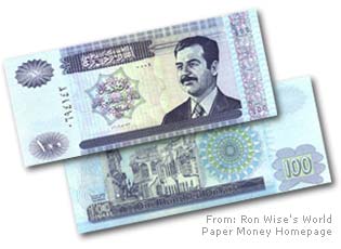 The value of the Saddam dinar has more than doubled versus the dollar in recent weeks.