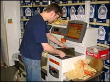Keith Lichtman calls the self-checkout machine at Home Depot  