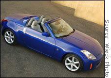 The Nissan 350Z will have a convertible version in showrooms next month