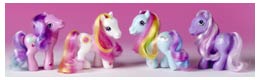 Hasbro's new My Little Pony Rainbow Celebration collection, priced at about $4.99.each. (Courtesy: Hasbro)