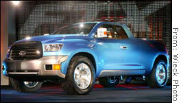 Toyota plans its largest pickup in 2006.
