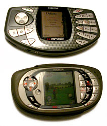Despite appearances, the screen size on the original N-gage (above) and the QD (below) are the same.