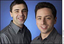 Larry Page, left, and Sergey Brin founded Google in 1998.