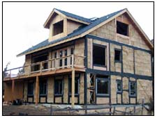 Straw bale houses are an energy-efficient alternative to stick framing.
