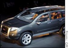 General Motors revealed new advances in hybrid and fuel cells on its concept cars at this year's auto show in Detroit.