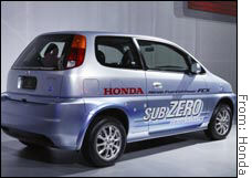 Honda plans to be the first automaker to lease an experimental fuel cell car to a customer.