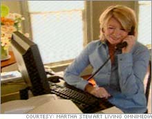 Martha Stewart, working at home during her 5-month confinement, chatted with fans online Monday.
