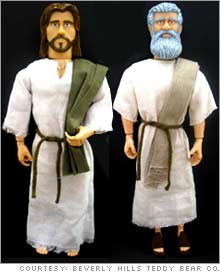 One2Believe will begin selling talking Jesus, left, and Moses dolls in May.