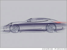 Porsche released this sketch of the Panamera.