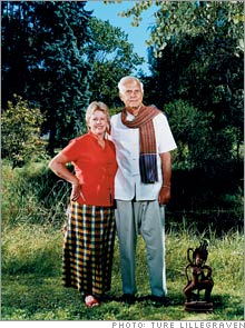 Kitty and Fred Lipp, guidance counselor, founder of the Cambodian Arts and Scholarship Foundation,  Whitefield, Maine.