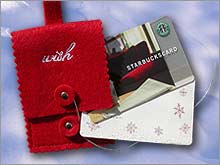 Starbucks holiday gift card for 2005