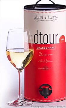 The French white wine is available in stores now, a red is in the works.