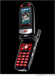 The new Mobile ESPN cell phone, which goes on sale on the Web Friday and in stores on Super Bowl Sunday.