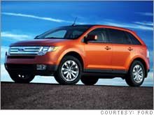 The Ford Edge, the new crossover vehicle unveiled at the Detroit auto show Sunday.