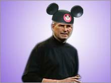 Steve Jobs in Mickey Mouse hat
