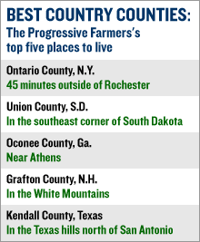 Progressive Farmer on Progressive Farmer S Top Counties For Country Living   Feb  2  2006