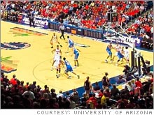The University of Arizona has the most profitable men's basketball program in this year's NCAA tournament.
