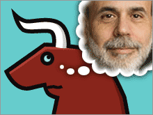 The bull ponders interest rates, new Fed chair Ben Bernanke.