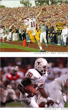 Who's a better choice for this weekend's NFL draft, USC's Matt Leinart (above) or Texas's Vince Young. Some non-traditional stat analysis gives Leinart the edge.