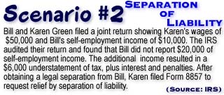 Scenario 2: Separation of Liability