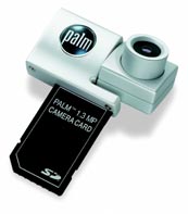 Palm's 1.3 megapixel camera card takes 24-bit color photos up to 1280x1024 resolution. Priced at $99.95 (Courtesy:Palm)