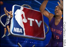 Is it live or a video game? NBA TV turned to Electronic Arts to give its graphics a video game feel.