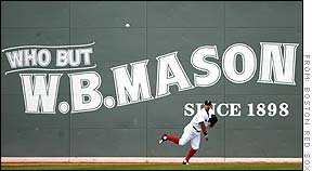 The Boston Red Sox added their first ads to Fenway Park's famous Green Monster in more than 60 years last season.