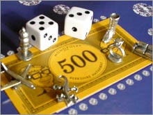 The game pieces, as well as the properties, represent Berkshire investments.