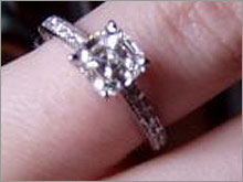 CNN/Money's assistant marketing manager, Shannon Moran, was proposed to on April 20 with this sparkler.