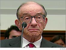 Federal Reserve chairman Alan Greenspan testified before the House Committee on Financial Services on Wednesday.