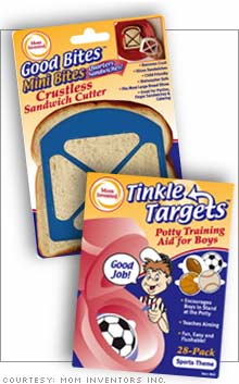 Tinkle Targets and the crustless sandwich cutter: Two offerings from Mom Inventors