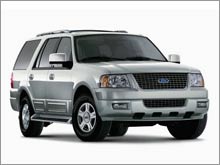 Ford saw sharp falls in the sales of its SUV's, such as its Expedition, result in red ink at its North American auto operations.
