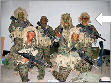 Jim Vesterman with his Marine Recon team in Iraq in 2004.
